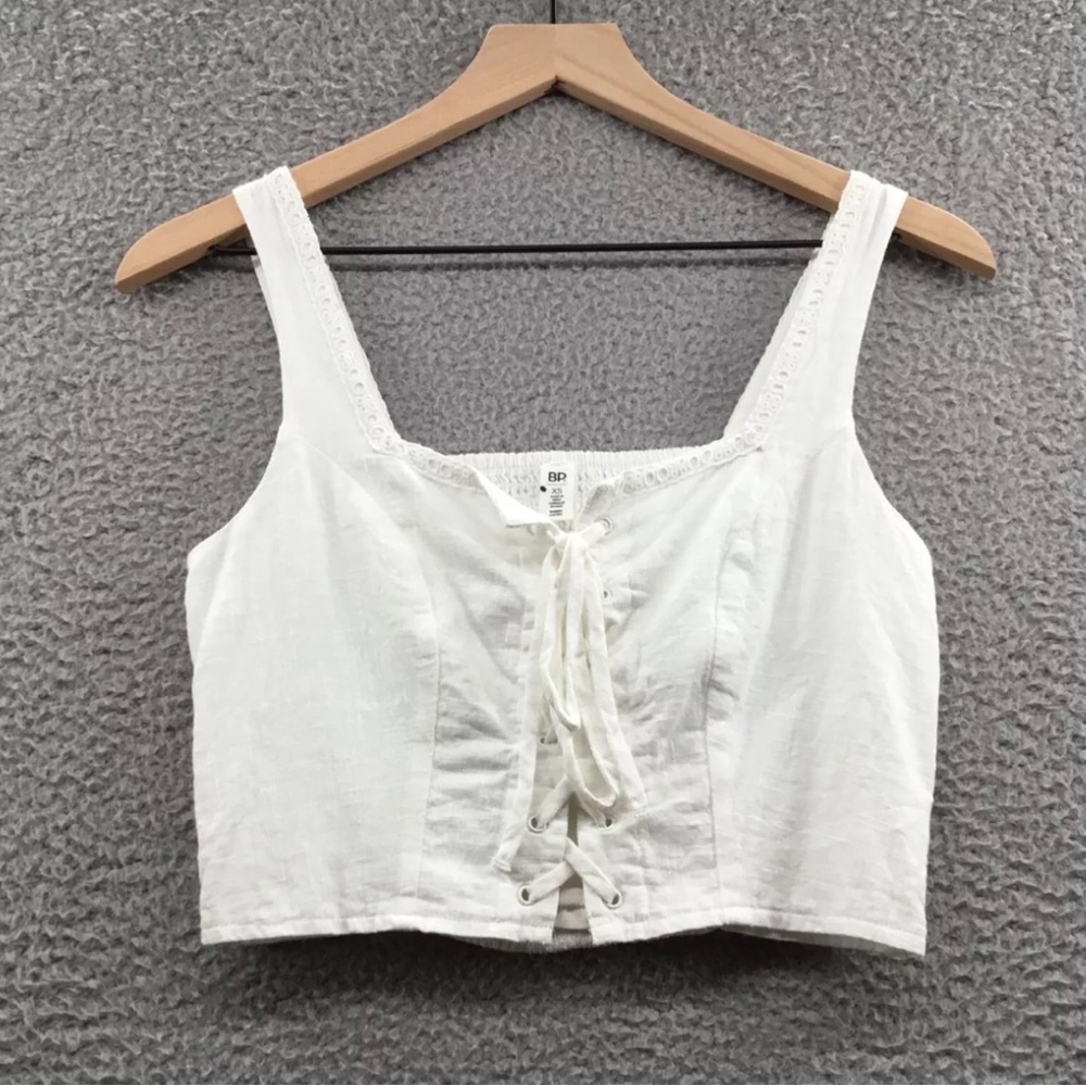 BP Lace Up Front Crop Tank